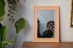 Spiegel- Wenenstro (gevlochten midollino) - Hout, Glas