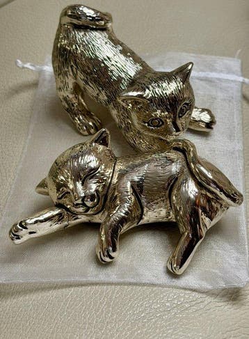 ITS Argenti - Beeldje - “LARGE” Playful Cats - 320 g (2) -