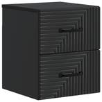 vidaXL Muurbevestigde Nachttafel Zwart 34,5 x 33 x 40 cm, Huis en Inrichting, Slaapkamer | Nachtkastjes, Verzenden, Nieuw