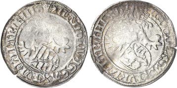 Horngroschen 1466, Sachsen, Haus Wettin, Groschenzeit Kur..., Verzenden, België