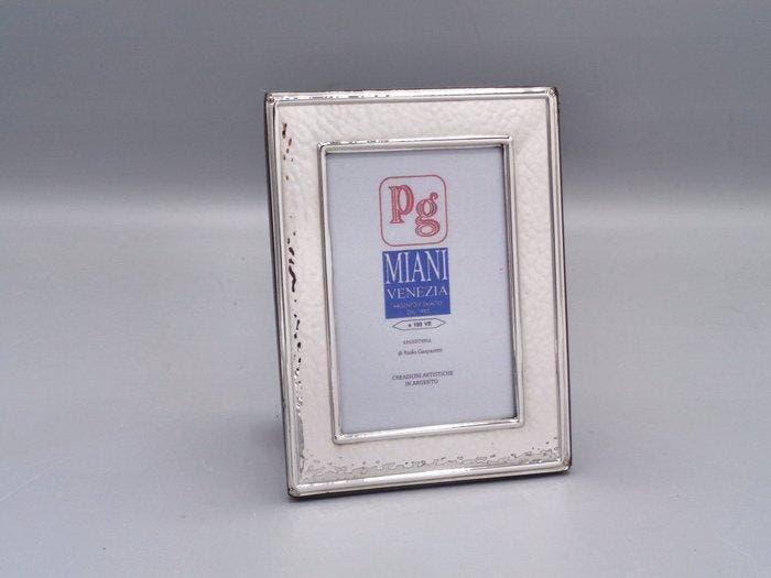 PG-Miani Argenteria - Cadre photo - Argent 925 - Martellata, Antiek en Kunst, Antiek | Zilver en Goud