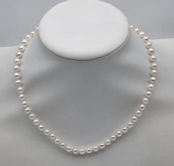 Sans prix de réserve - Collier - 18 carats Or blanc Perle -
