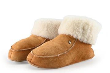 Warmbat Pantoffels in maat 37 Cognac, Verzenden, Pantoffels of Sloffen