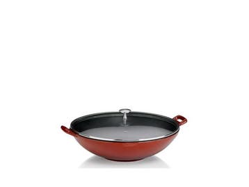 Veiling - Kela Wokpan Gietijzer 36 cm - Rood