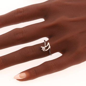 Ring - 18 karaat Witgoud - Diamant - NOS vintage uit de, Nieuw