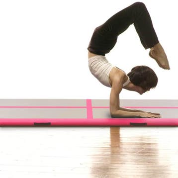 vidaXL Gymnastiekmat met pomp opblaasbaar 400x100x10 cm PVC, Verzenden, Nieuw