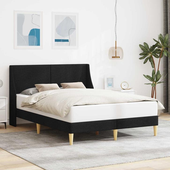 vidaXL Bedframe Effen met hoofdeinde verbindingplaat, Huis en Inrichting, Slaapkamer | Bedden, Nieuw, Verzenden