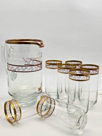 Michielotto - Drinkservies (8) - 24 kt goud