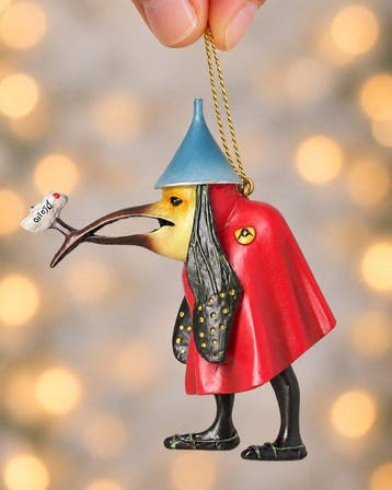 Kerstboomversiering (10) - Hars - Kerstornament vogel, Antiquités & Art