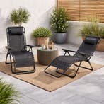 Transats premium - lot de 2 - 64 x 94,5 x 107,5 cm, Verzenden, Neuf