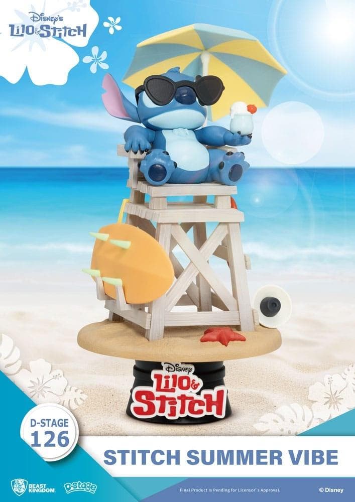 Disney D-Stage PVC Diorama Stitch Summer Vibe 16 cm, Collections, Disney, Enlèvement ou Envoi