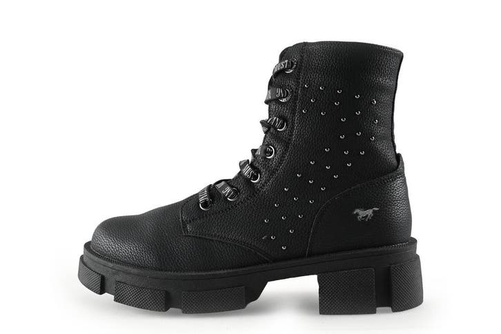 Mustang Veterboots in maat 38 Zwart, Kleding | Dames, Schoenen, Zwart, Zo goed als nieuw, Overige typen, Verzenden