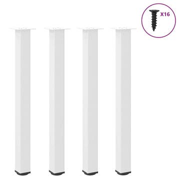 vidaXL Bartafelpoten 4 st 100-102 cm staal wit, Verzenden, Nieuw