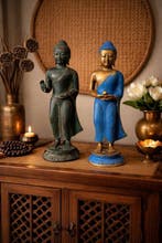 Twee Boeddha Mudra beelden - Beeld - Thailand (Zonder