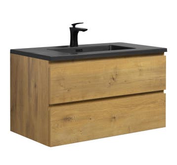 Badkamermeubel Set Angela 90cm Eiken Badmeubel, Verzenden, Nieuw