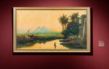Erminio Kremp (1860 - 1936) - Le Piramidi di Giza al