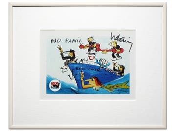 Udo Lindenberg (1946) - „No Panic - Rockliner“ - signiert &, Antiek en Kunst