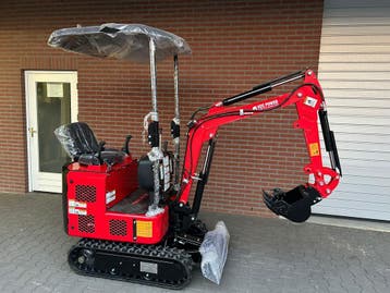Minigraver   Diesel – joystick knik giek verstelbaar onderst, Graafmachine