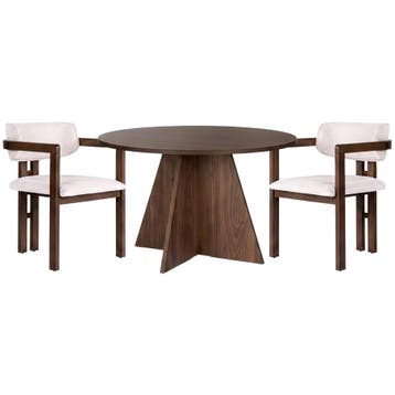 Evila Eettafel - Bruin/Houtkleurig - Nieuw/Ongebruikt -, 100 tot 150 cm, Verzenden, Nieuw, Scandinavisch