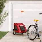 vidaXL Hondenfietstrailer oxford stof en ijzer rood, Verzenden