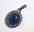 GEEN RESERVE - ct. 14.0 Australische Triplet-Opal in 925
