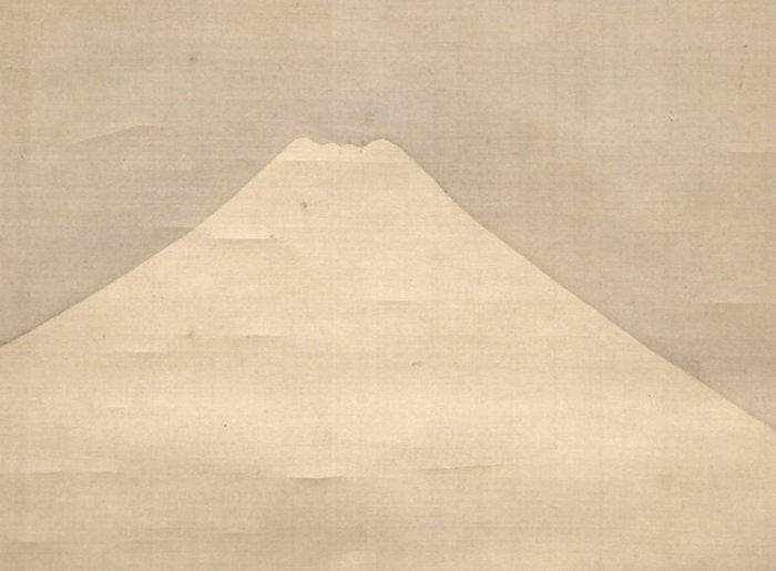 Zeer fijn sumi-e schilderij Mount Fuji die boven de wolken, Antiquités & Art, Antiquités | Autres Antiquités