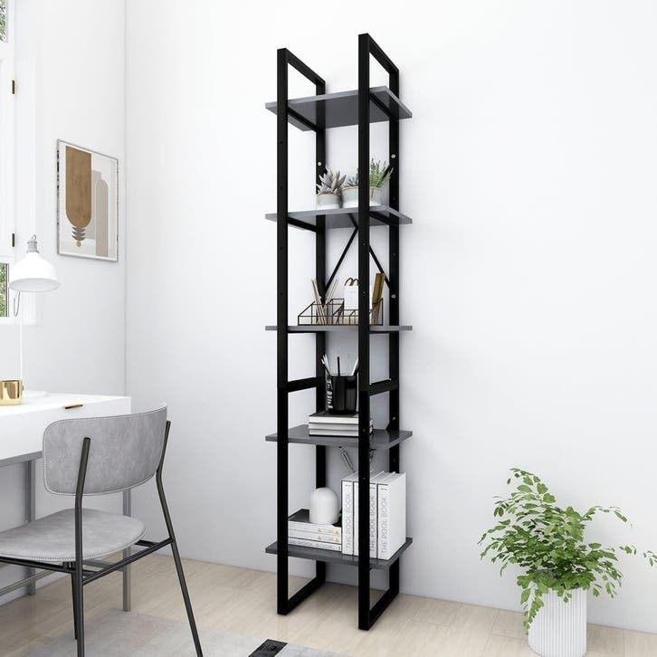 vidaXL Boekenkast met 5 schappen 40x30x175 cm bewerkt hout, Huis en Inrichting, Kasten | Boekenkasten, Nieuw, Verzenden