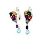 Zonder minimumprijs - Oorbellen Zilver - 4.86ct. tw.