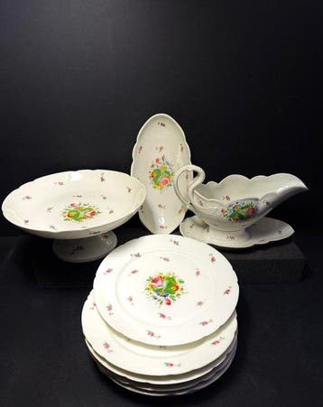 Vieux Paris - Service de table - Flower - Porcelaine, Antiquités & Art