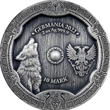 Allemagne. 10 Mark 2022 – Valkyries: Hildegard – 2 oz Silver