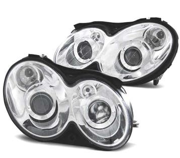 PHARES MERCEDES CLASSE CLK W209 02-09 LENTILLE FOND CHROME, Verzenden