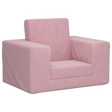 vidaXL Kinderslaapbank zacht pluche roze, Verzenden, Nieuw