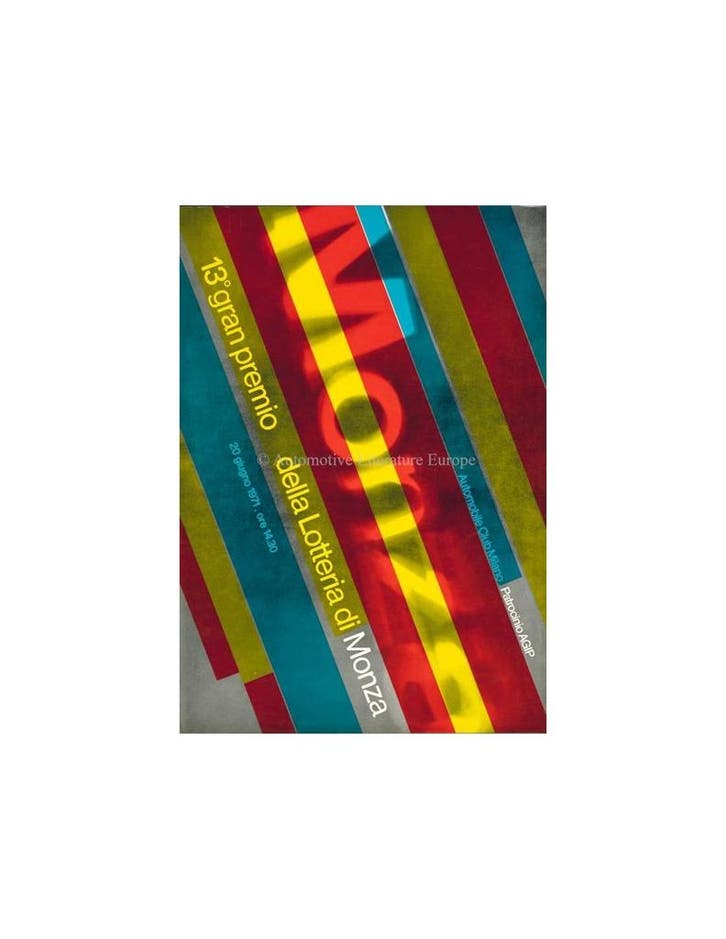 1971 GRAN PREMIO DELLA LOTTERIA DI MONZA OFFICIELE CATALOG.., Livres, Autos | Livres, Enlèvement ou Envoi