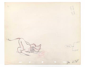 PLUTO Original Animation Production Drawing - (Walt Disney,, Collections