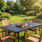 Table de jardin - anthracite - 170 x 90 x 75 cm, Tuin en Terras, Verzenden