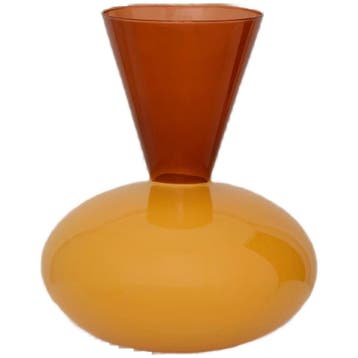 Urban Nature Culture Vaas Zinhle, Golden Orange - Nieuw in, Huis en Inrichting, Verzenden, Nieuw, Oranje, Glas