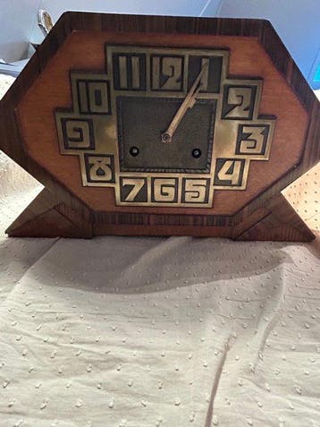 Amsterdamse School klok - Art Deco - eikenhout - 1920-1930, Antiek en Kunst