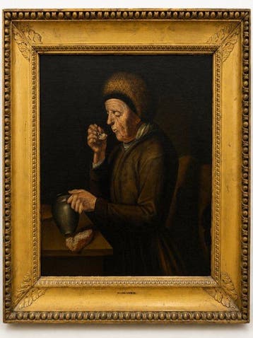 Duitse school (XVIII) - Anciano comiendo, Antiek en Kunst
