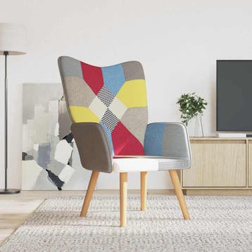 vidaXL Relaxstoel patchwork stof, Verzenden, Nieuw