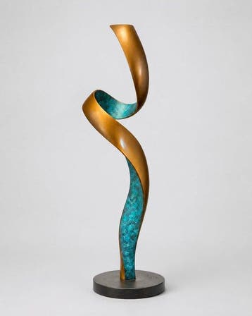 Benjamin Wouters (XX) - sculptuur, Helix Spiral - 56 cm -