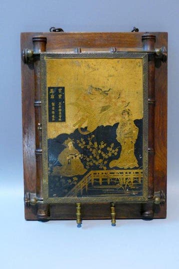 Spiegeldrieluik - Hout - Magoshi - Japan - Meiji periode, Antiek en Kunst