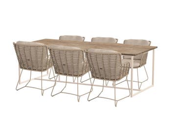 4 Seasons Outdoor Fabrice tuinset latte met Quatro tafel met, Nieuw