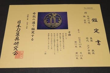 Fer forgé - C6-209 Daito Tatsuda River Suakshi Tsuba