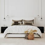 vidaXL Nachtkastjes 2 st met lade zwart, Verzenden