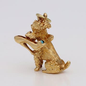 Pendentif - 14 carats Or jaune - turquoise