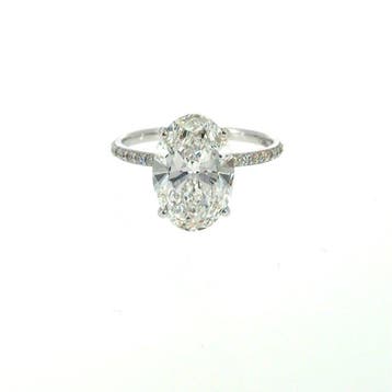 Zonder minimumprijs - Ring - 14 karaat Witgoud - 3.24ct. tw., Nieuw