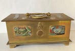Kist - Betelnoten, bijou, documenten, geld-kist - Messing,