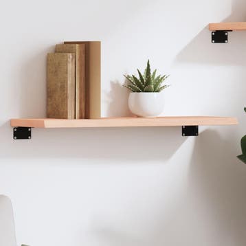 vidaXL Wandschap 60x20x2 cm onbehandeld massief eikenhout, Huis en Inrichting, Verzenden, Nieuw