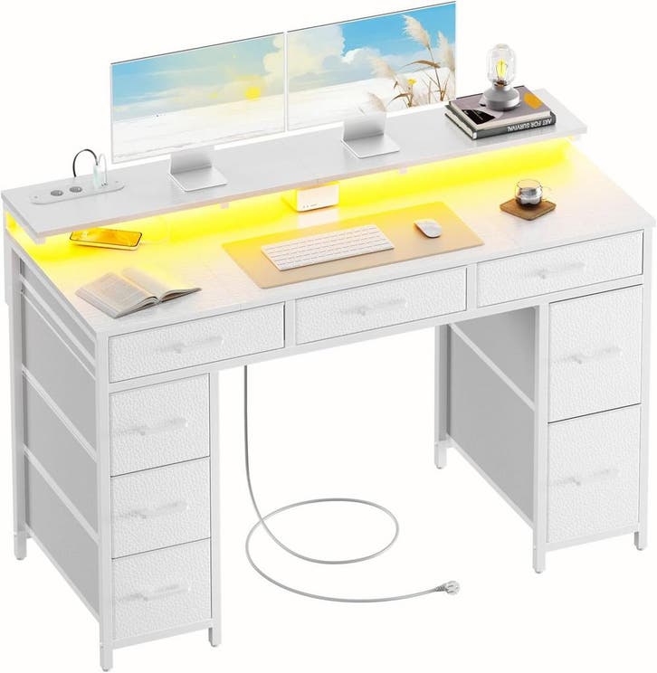 Bureau - Computertafel - Computerbureau - 120x50x74 cm - Wit, Huis en Inrichting, Bureaus, Nieuw, Verzenden
