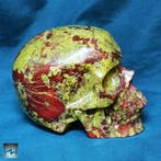 Uitzonderlijke menselijke schedelsculptuur, met de hand